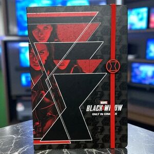 Marvel Black Widow Journal Notebook Red Elastic Closure Lined Pages‎